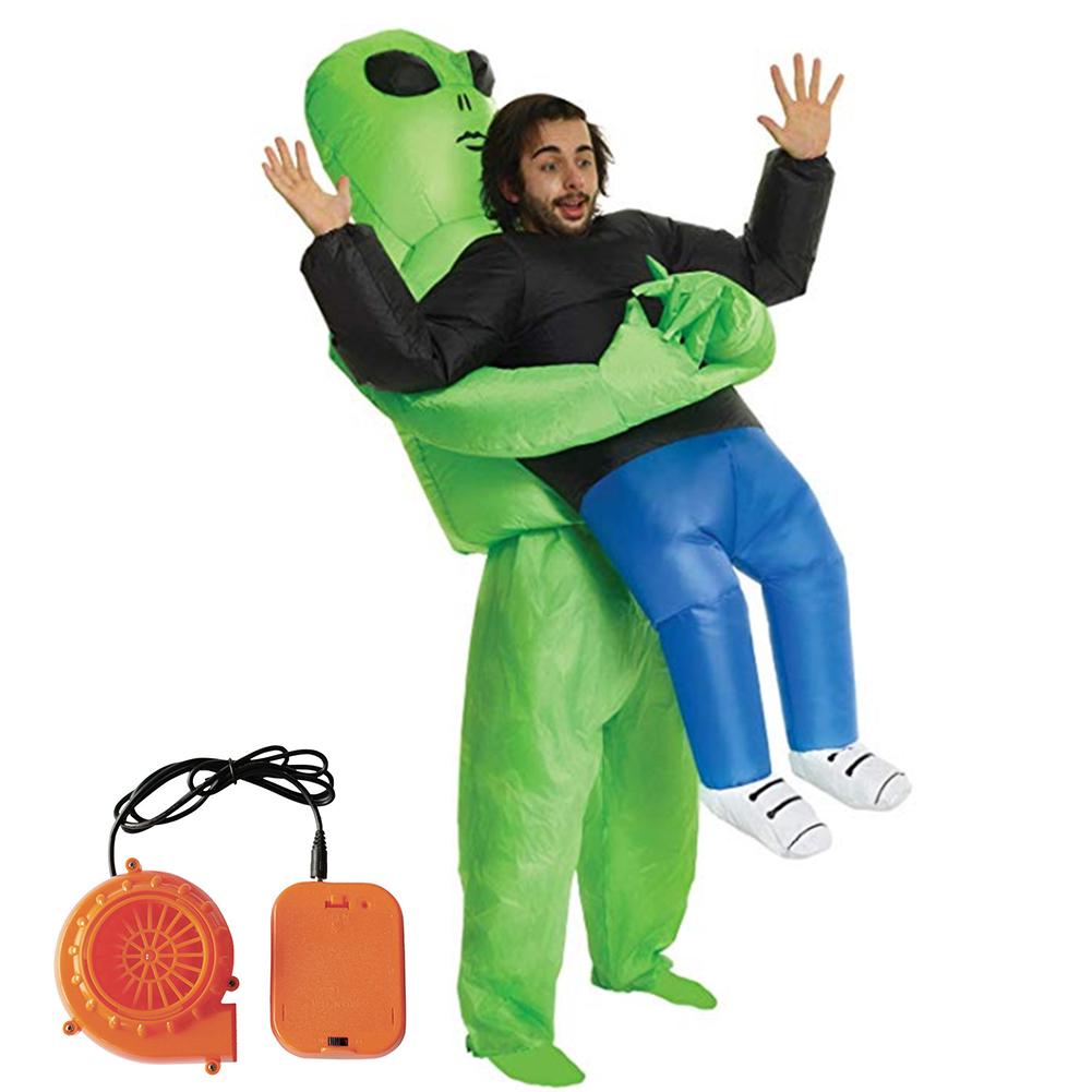 Frankenstein Costume Women Scary Halloween Fancy Dress Inflatable Blow Up Suit