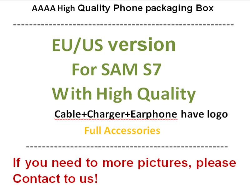 

20Pcs/ High Quality US/EU Version Phone Paper Packaging Box Case For Samsung Galaxy S7/S7edge With Full Accessories