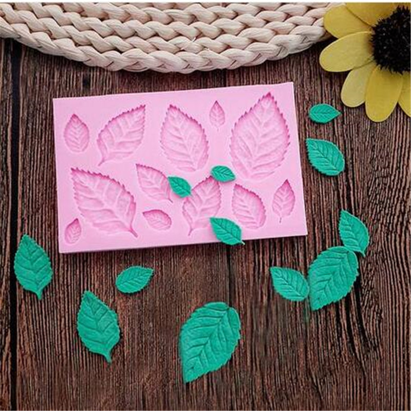 

Free shipping Leaves Fondant Silicone Mold Sugar Cake Mold Cake Decoration Tool DIY Cake