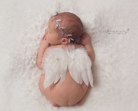 

Unique infant photography Angel Wings Set Feather Butterfly Wings + Leaf headband sets baby newborn Photography Props Girls Accessories, As pic