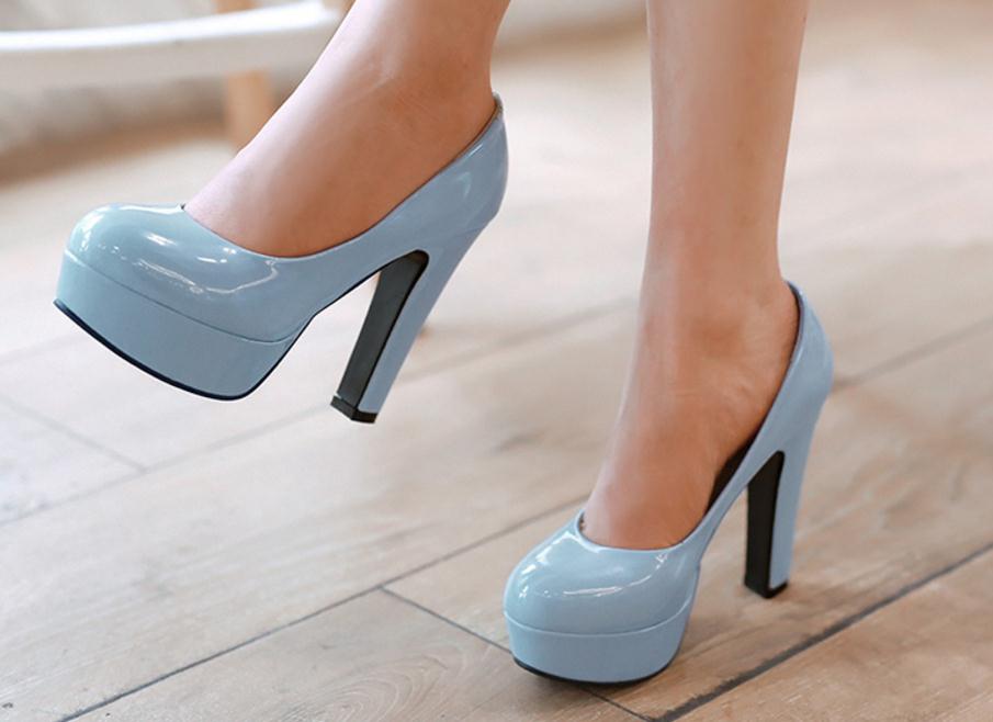 

Free send Hot Big heels of high heels and Korean Coarse heel waterproof table women's single shoes, Black