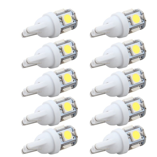 

10PCS Led Car DC 12v Lampada Light T10 5050 Super White 194 168 w5w T10 Led Parking Bulb Auto Wedge Clearance Lamp