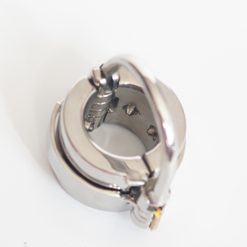 

Male Scrotum separation fixture Stainless Steel Chastity Device Scrotum Restraint Weight 450g Device Spike Ball Stretcher Locking Cock Ring