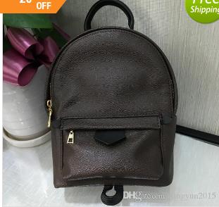 Haute qualité femmes Palm Springs Mini Sac à dos en cuir véritable enfants sacs à dos femmes impression en cuir Mini sac à dos
