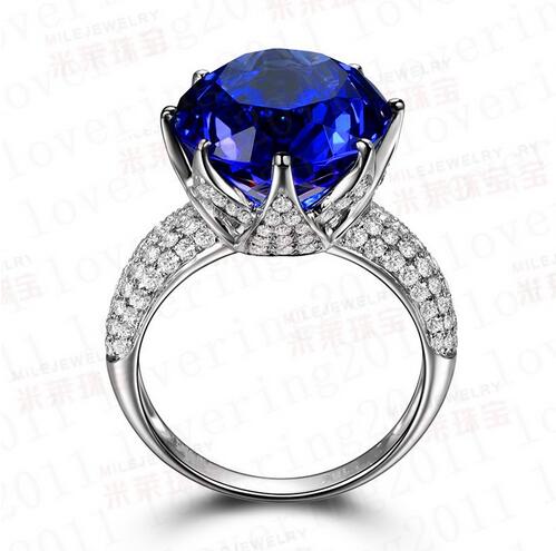 

choucong Round cut 8ct stone 5A Zircon stone 925 sterling Silver Engagement Wedding Band Ring For Women Sz 5-10