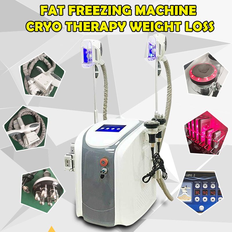 6 In 1 Fat Reezing Machine Cryolipolysis Waist Slimming Cryotherapy 40K Cavitation Rf Machine Fat Reduction RF Lipo Laser High Tech CE