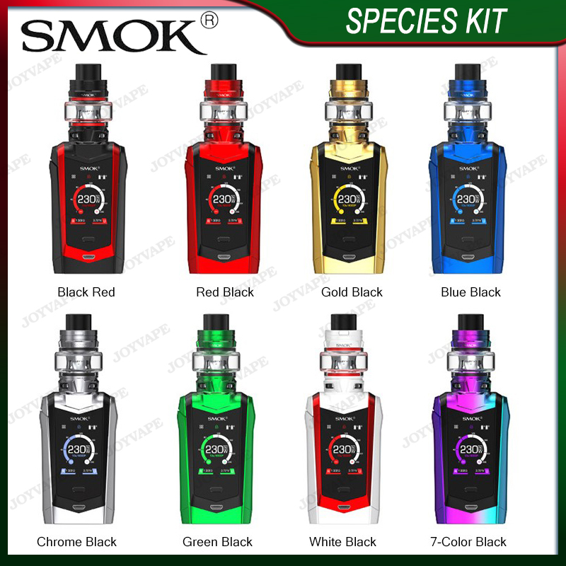 

SMOK Species Kit 230W With TFV8 Baby V2 Tank 5ml & Species MOD Powered By Dual 18650 Battery with Sensitive Touch Screen 100% Original, Multi