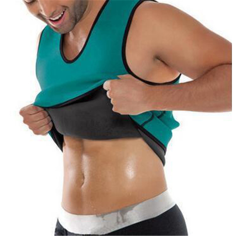 

2018 New Men Running Vest Weight Loss Cincher Belt Men Body Shaper Vest Trimmer Tummy Shirt Hot Girdle New Arrival Plus Size 3XL, Black
