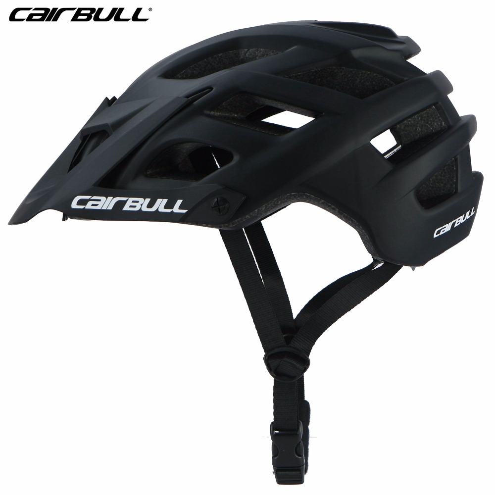 

New PC+EPS Bicycle Bike Adjustable Visor Mountain Helmet Men Women Safety MTB Casque V, Black