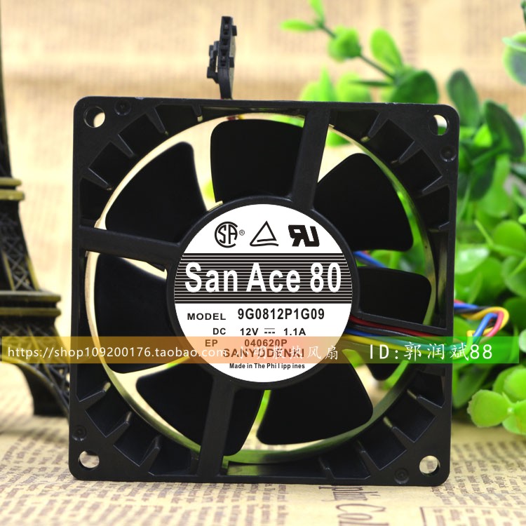 for AVC DASA0832B2U 1.0A 12V 4-Wire 8CM Cooling Fan