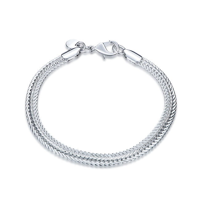 Nouvelle arrivée! Bracelet en plaqué argent Sterling Sterling Sterling SPB510; Lien d'argent des filles de mode 925, bracelet en chaîne