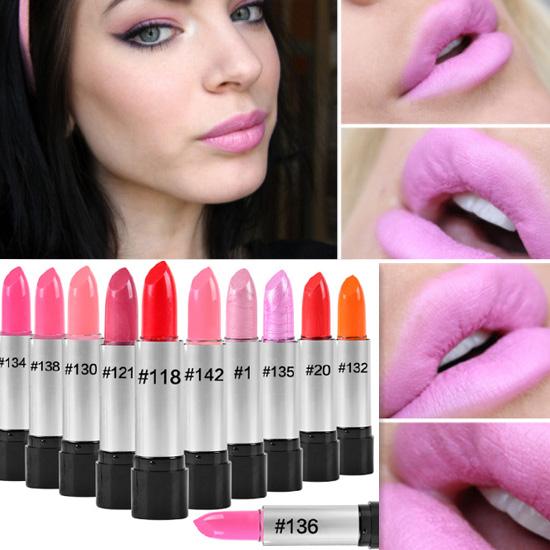 

2016 Maquiagem Famous Brand Korea Makeup Full Size Baby Pink Lipstick For Women Lips Make Up Health Waterproof Lipstick Batom, As shown