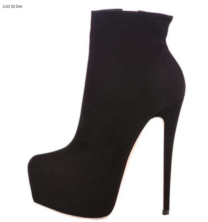 XYD Women Stylish Pointy Toe Spiked Rivet Studded Ankle Boots Mid Block Heel Side Zippers Party Dress Short Booties