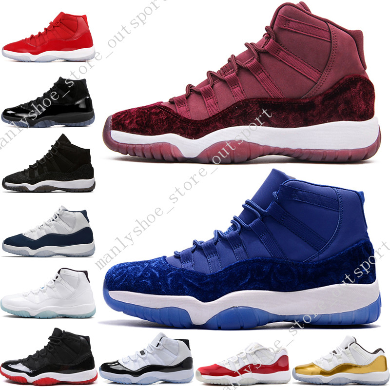 11 11s Cap and Gown Prom Night Mens Basketball Shoes Gym Red Bred PRM Heiress Barons Midnight Navy Infrared 23 men Sports Sneakers WOMENS