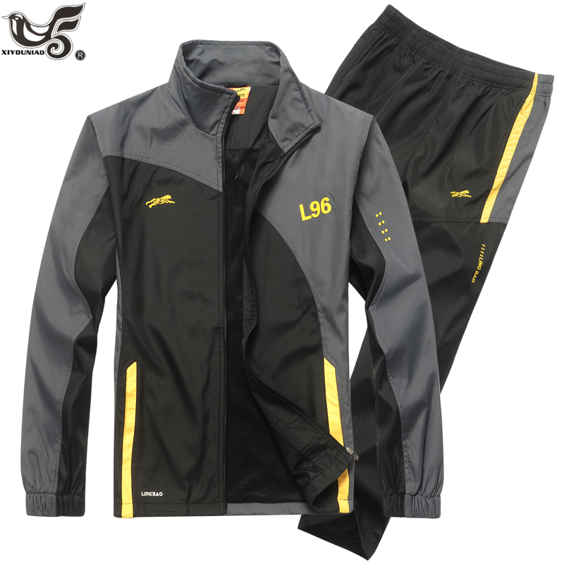 XIYOUNIAO new Fashion spring Autumn Men Sporting Suit Jacket+Pant Sweatsuit 2 Piece Set Sportswear Mens Clothing Tracksuit Set