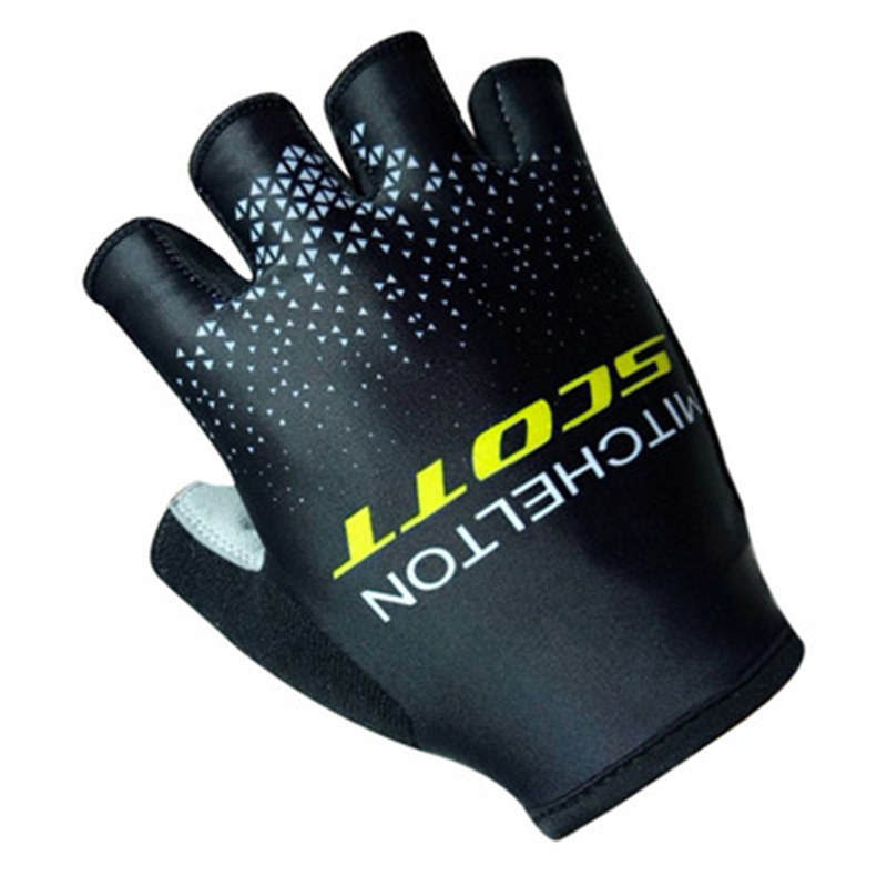 

2018 SCOTT Cycling Bike Bicycle Team Antiskid GEL Sports Half Finger Silicone Gloves Size:S-XL, Template1