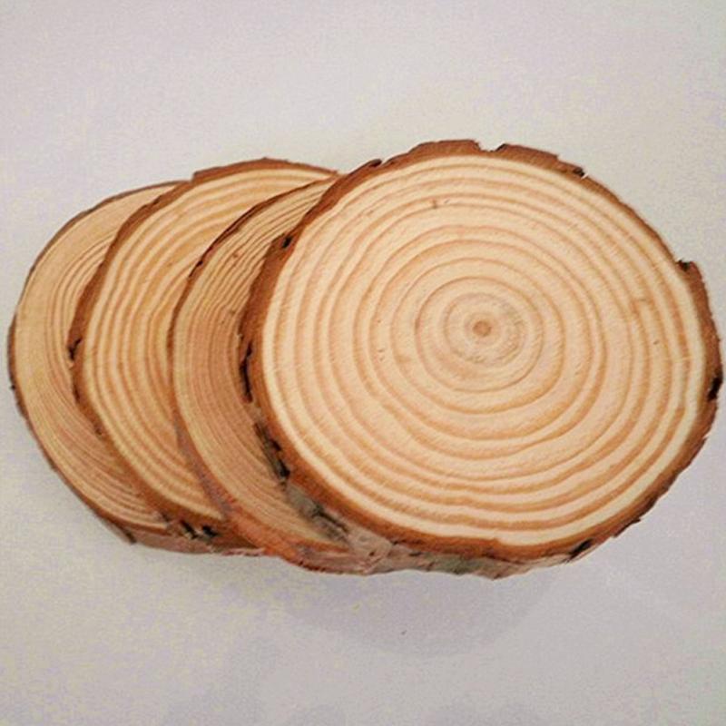 Unfinished Wooden Round Discs Embellishments DIY Rustic Art Crafts 10-50mm SVT