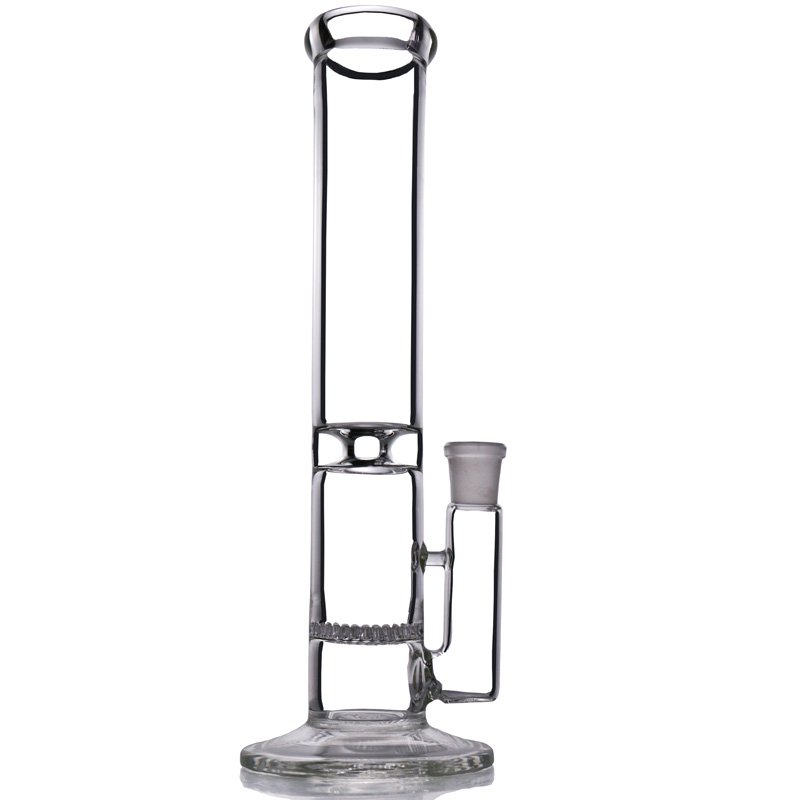 

Hookahs Glass Bong of Transparent color Skull and Honeycomb percolator water pipe 14/19 down stem for bongs dab rigs
