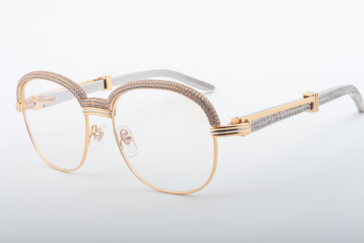 

19 Best-selling High-quality Metal Leg Diamond Glasses, Fashionable Upscale Atmospheric Diamond Spectacle Frame 1116728-A Size: 60-118-140mm