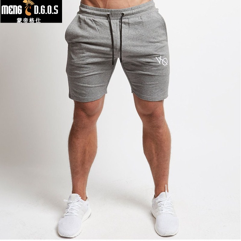 

2018 Mens cotton shorts Calf-Length gyms Fitness Bodybuilding Casual Joggers workout Brand sporting short pants Sweatpants, Khaki