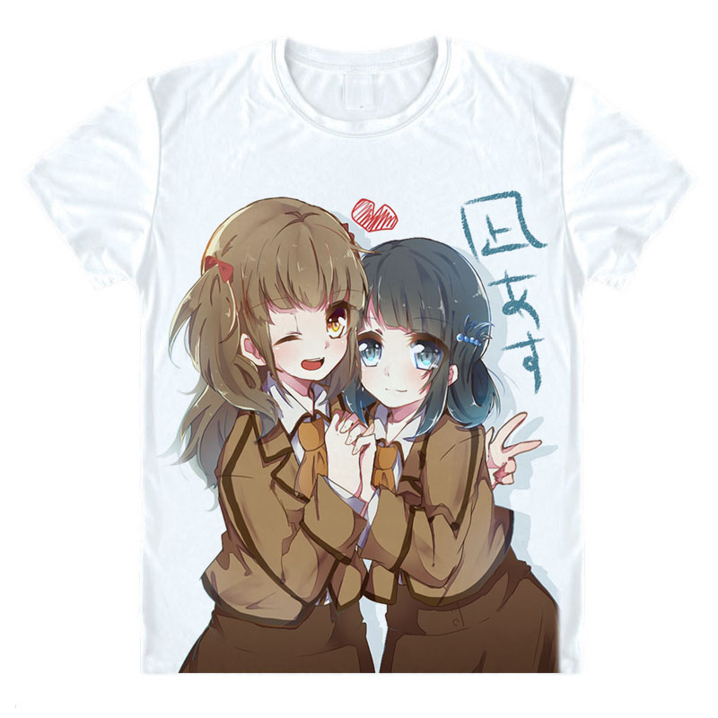 Nagi Asu A Lull in the Sea T-Shirts Multi-style Short Sleeve Shirts Nagi no Asukara Hikari Sakishima Manaka Mukaido Cosplay Shirt