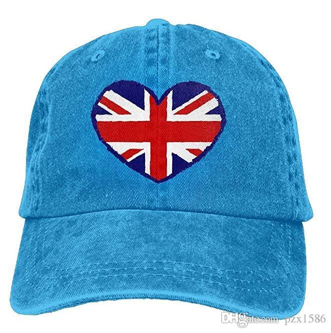

pzx@ Baseball Cap For Men Women, British Flag Unisex Cotton Adjustable Jeans Cap Hat Multi-color optional, Blue;gray