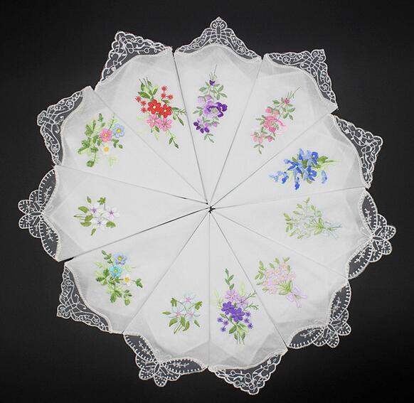 Señora pañuelo pañuelo pañuelos pañuelos blanco 10 unidades de 30 x 30 cm
