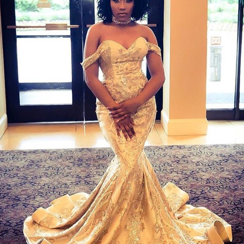 

Luxury Dubai Mermaid Prom Dresses Sexy Sweetheart Beads Lace Appliques Sweep Train 2018 Prom Dress Glamorous Cocktail Party Dress, Brown