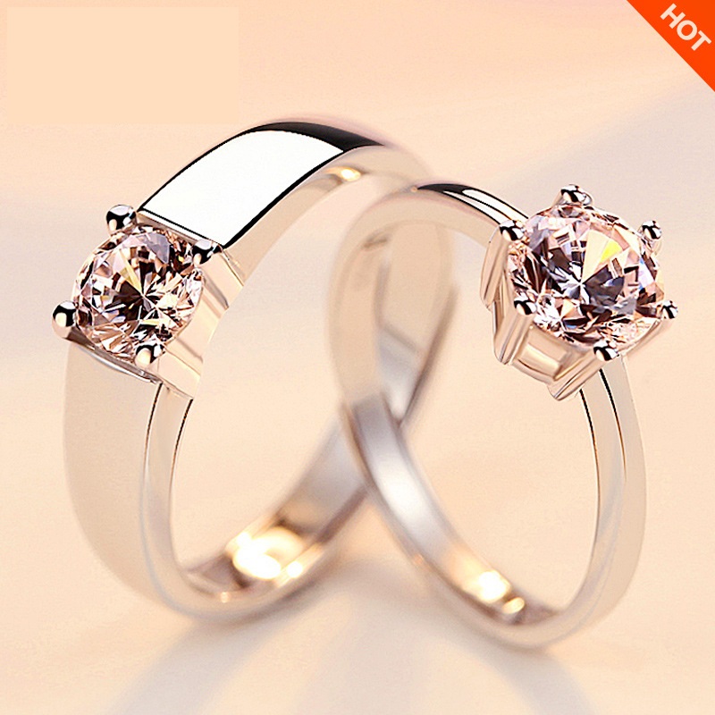 

S925 Sterling Silver couple rings, a couple of opening rings.100% authentic product, the best gift for a boyfriend and girlfriend.High quali