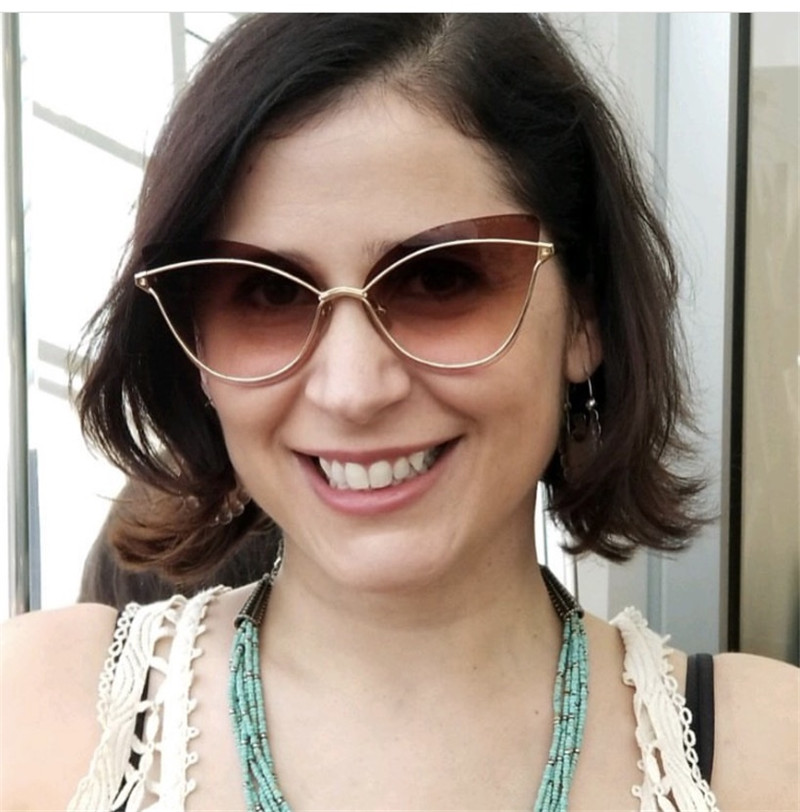 

Women Nightbird-One Rose Gold Cat Eye Sunglasses 66mm Gafas de sol Luxury Designer Sunglasses Glasses Shades New with box