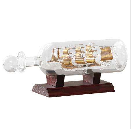 

Home Decor Ship in Glass Bottle Put In Office Desktop Vintage Home Craft Decoration Accessories Desktop Ornament BLPLP-FC