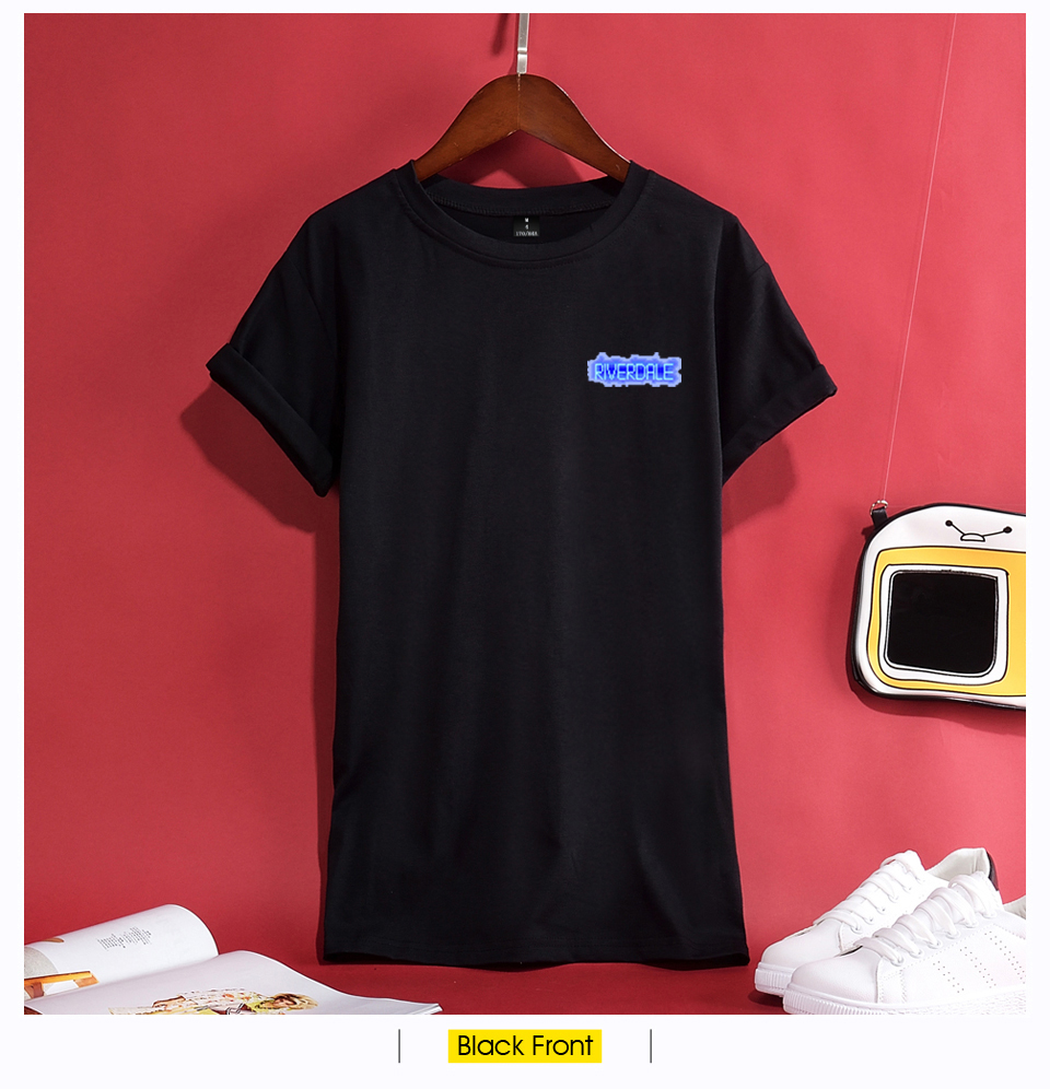 

Blackday K-pop Harajuku Riverdale Basic T Shirt Men/Women Summer Short Sleeve Casual Female Loose Streetwear Tops Tee Cool Tshirt, Gray