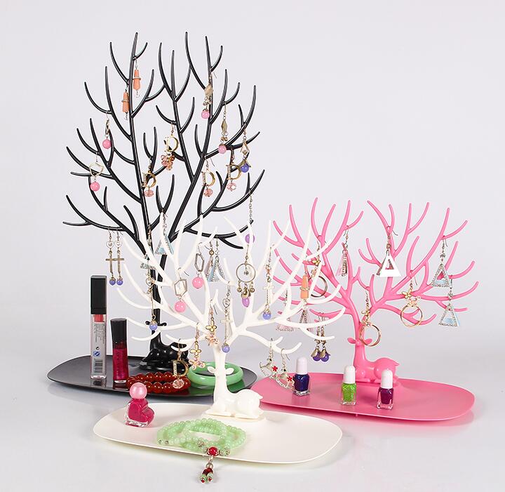 

Multifunction Necklace Earring Deer Stand Display Organizer Holder Show Rack necklace organizer jewellery cosmetic holder rack free shipping
