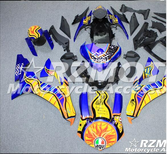 

3 free gifts Complete Fairings For Yamaha YZF 1000-YZF-R1-15 YZF-R1-2015 Motorcycle Full Fairing Kit Blue Yellow I19