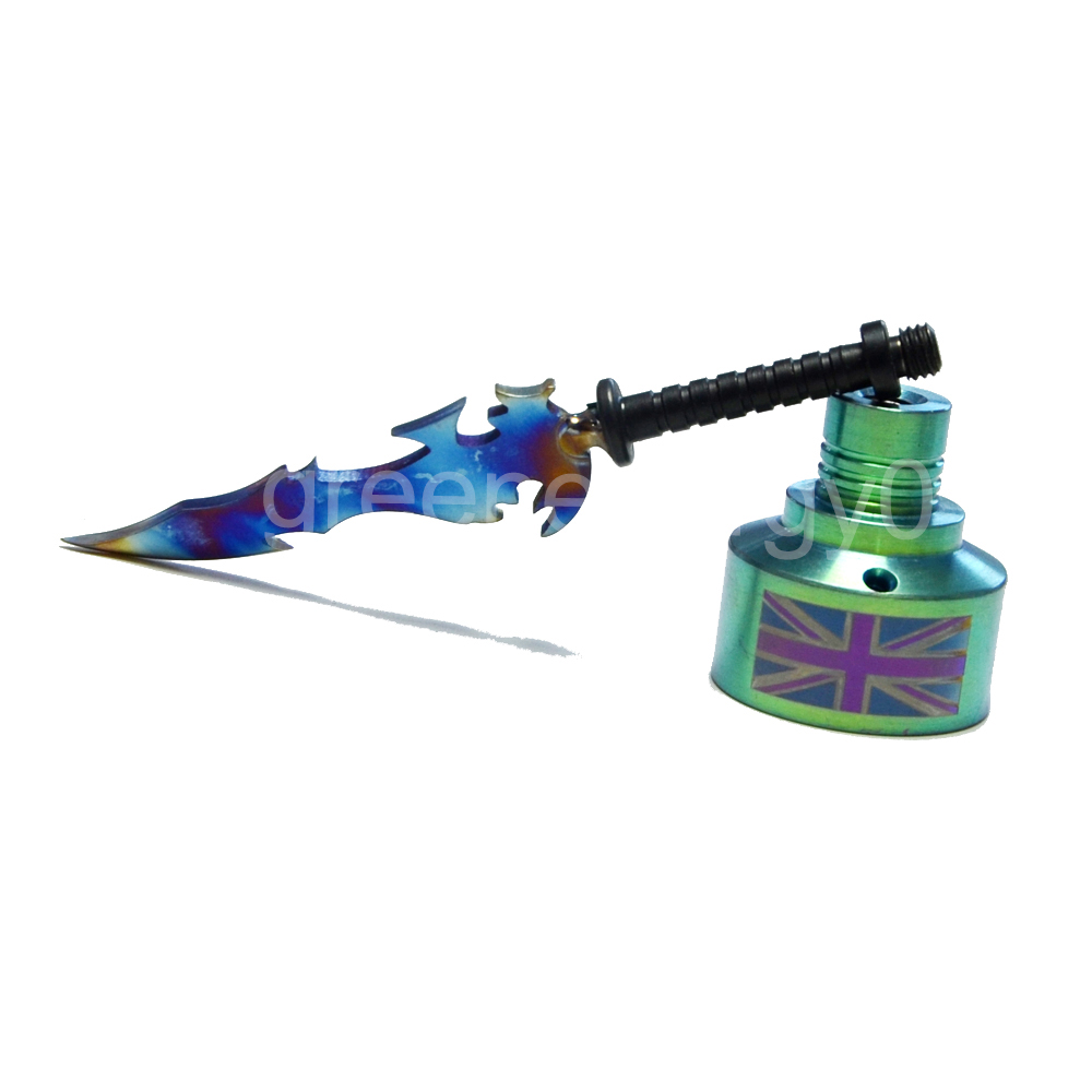 

Titanium Nail Dabber Wax Dab Carving Tool Titanium Sword Type of Titanium Dabber Marked 14mm 18mm Carb Cap