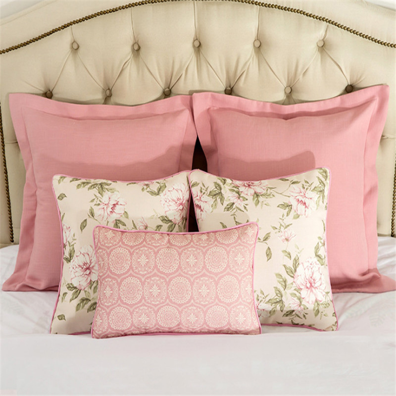 Pink Princess Luxury Cushion Cover Almofada Cojines Decor Floral