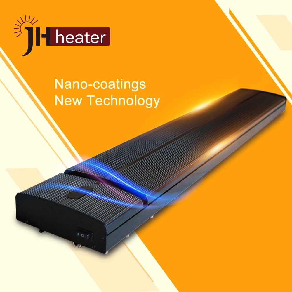 free shipping infrared radiant heater JH-NR18-13A black JHCCOL 1800W electric heater for livingroom ,cafes , YOGA , bathroom ,hall ,hotel-image-411457732
