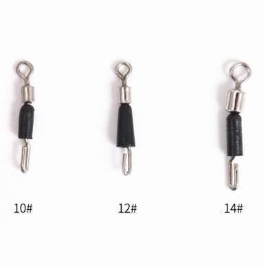 20 Pcs//Bag Fishing Swivel Connector Ring Clip Snap Tackle Accessories UK Size 8#