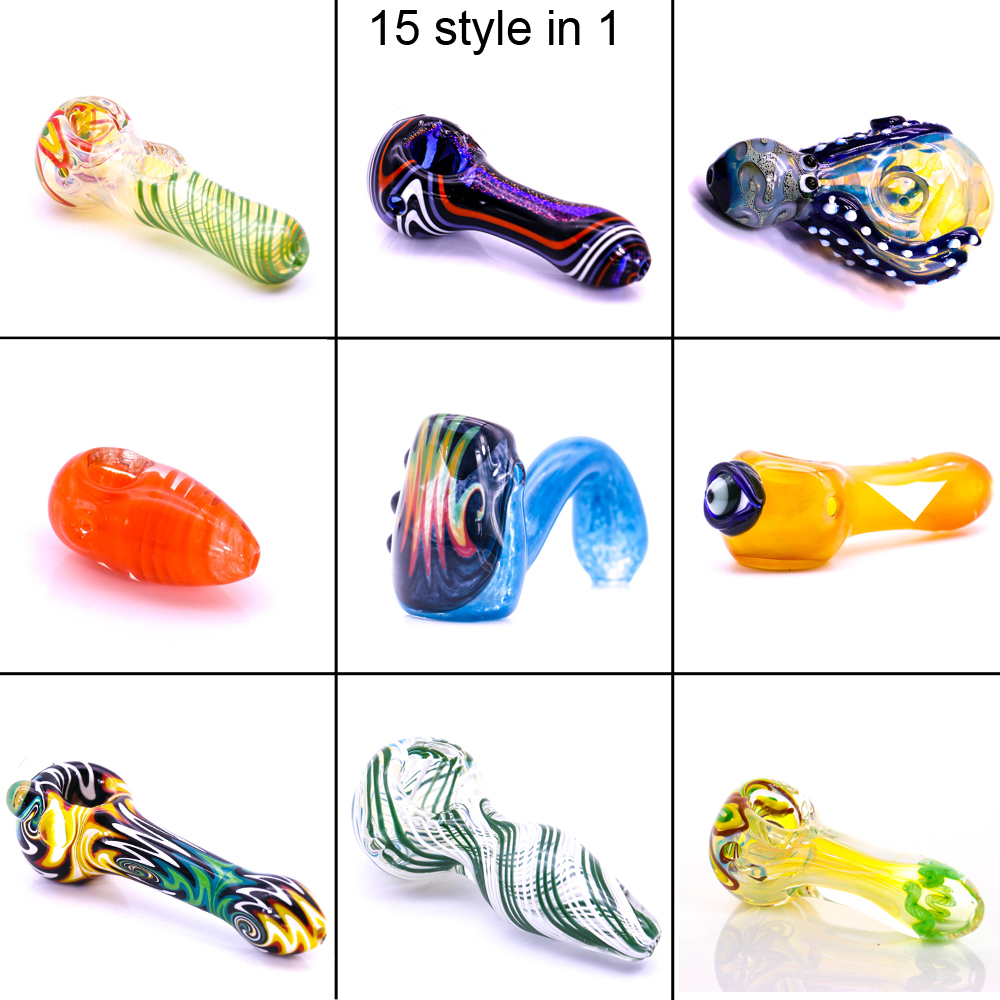 

Glass smoking pipe MANUFACTURE hand pipes spoon amazing headyglass 4" 80g good quality