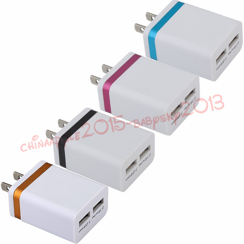 

wall charger Dual usb ports 2.1A+1A Eu US Ac home travel wall charger auto power adapter for iphone 7 8 samsung s6 s7 mp3