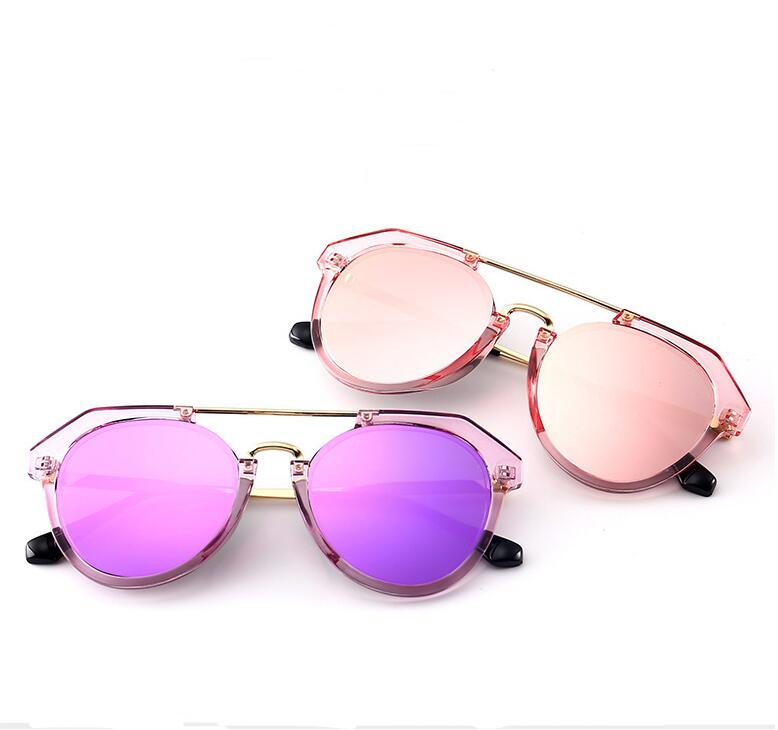 

5 Colors Transparent Frame Sunglasses Pilot Mirror Lenses Women And Men Eyeglasses Round Sun Glasses Dazzling Sunglasses 20 pairs