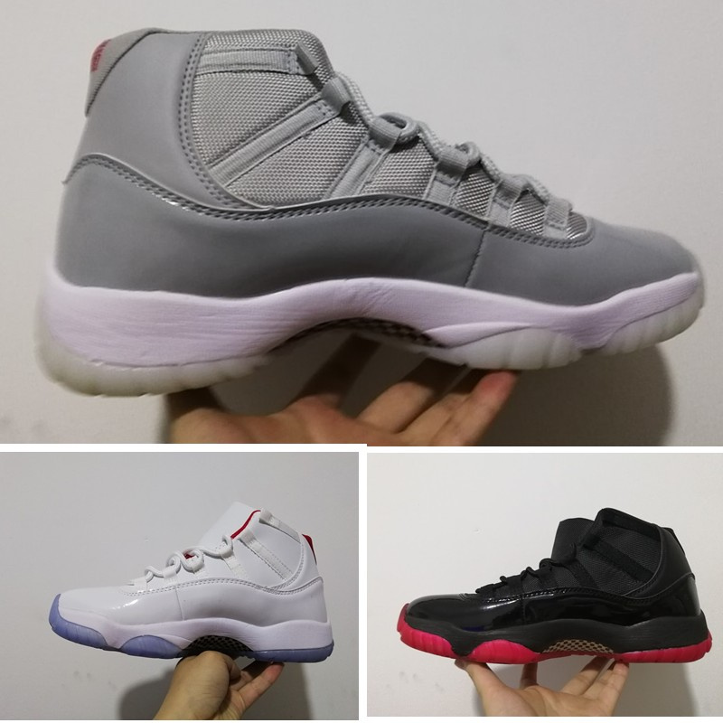 

Prom Night 11s Platinum Tint Mens Basketball Shoes Cap and Gown Gamma Black and red Bred neakers PJ Tucker Chris Paul Trainers Triple Black