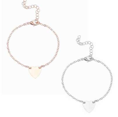 

FAMSHIN Fashion Summer Fashion Gold Heart Jewelry Heart-shaped bracelet For Women Gift