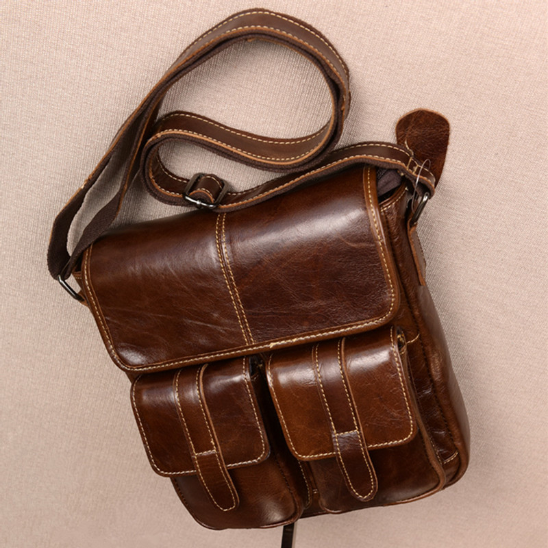 

Cowhide briefcase style messenger bag for men High quality Natural genuine leather handbags business casual shoulder Bags leisure handbag, Brown