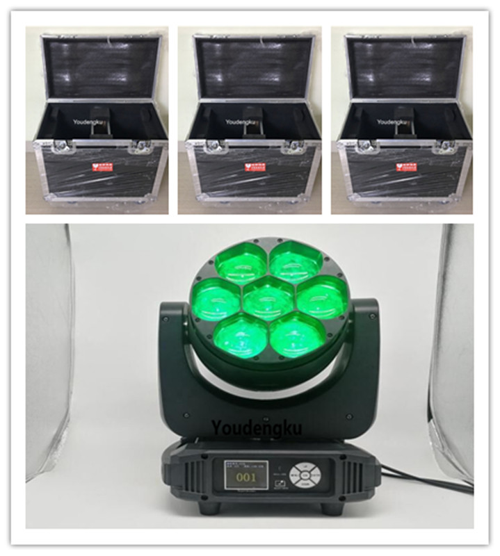 6pcs moving head led beam lights 7x40w 4in1 rgbw led movinghead wash zoom dj light with flight case-image-425120952