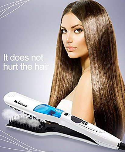Hair Straightener, Steam Iron with Comb, PTC Ceramic Heating and Digital Adjustable Temp-image-412682082
