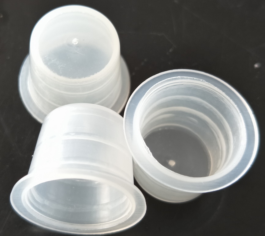 Wholesale 1000Pcs Tattoo Ink Pigment Caps Large White Plastic Tattoo Ink Pots Clean Pigment Holder Cup Cap Stand and Racks oval flat botton-image-75750080