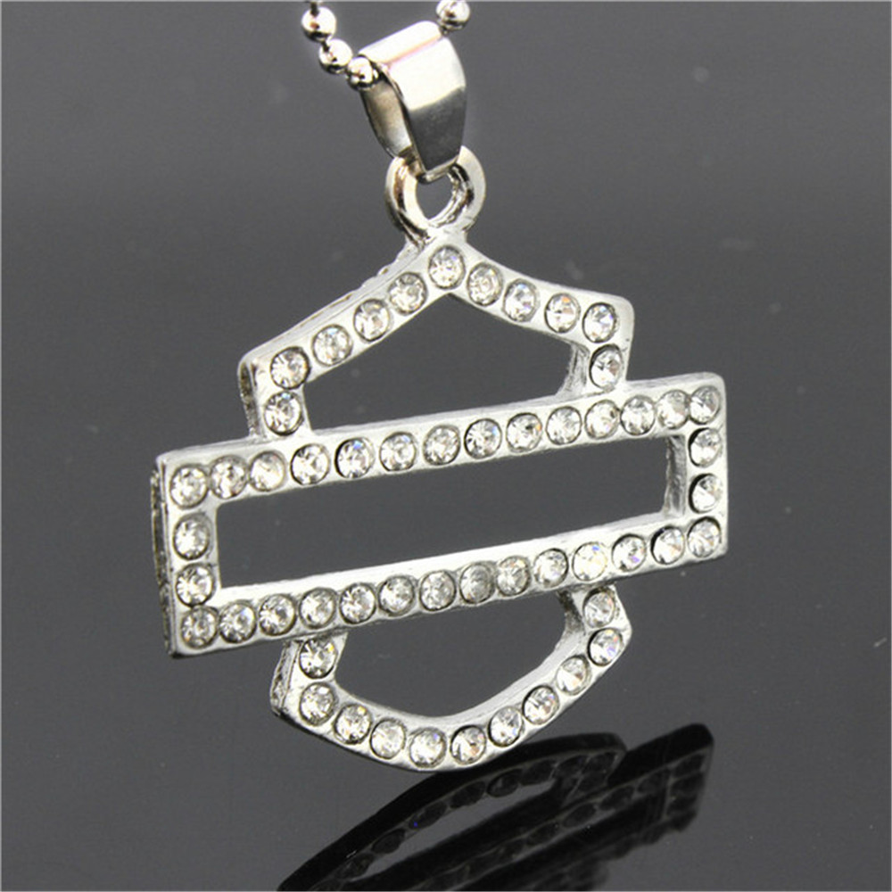 

1pc Support Dropship Biker Style Crystal Unisex Pendant 316L Stainless Steel Jewelry Popular Cool Motorcycles Pendant
