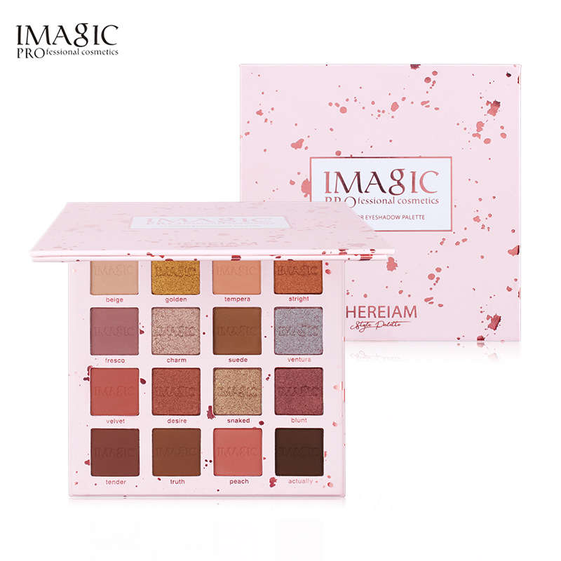 IMAGIC New 16 Colors Eyeshadow Palette Eyes Shimmer Fashion Matte Makeup Eyeshadow Palette High Quality Completa Eyeshadow-image-433178060