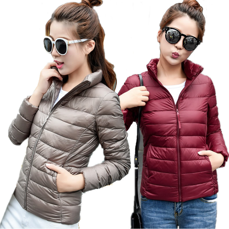 Women Winter Coat 2018 New Ultra Light White Duck Down Jacket Slim Women Winter Puffer Jacket Portable Windproof Down Coat S-6XL S18101301